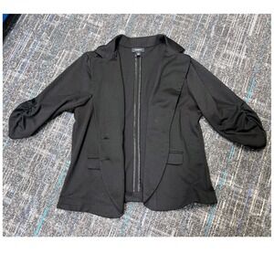 Torrid Black Long Sleeve Two Button‎ Blazer Women Plus Size 1x (14-16)